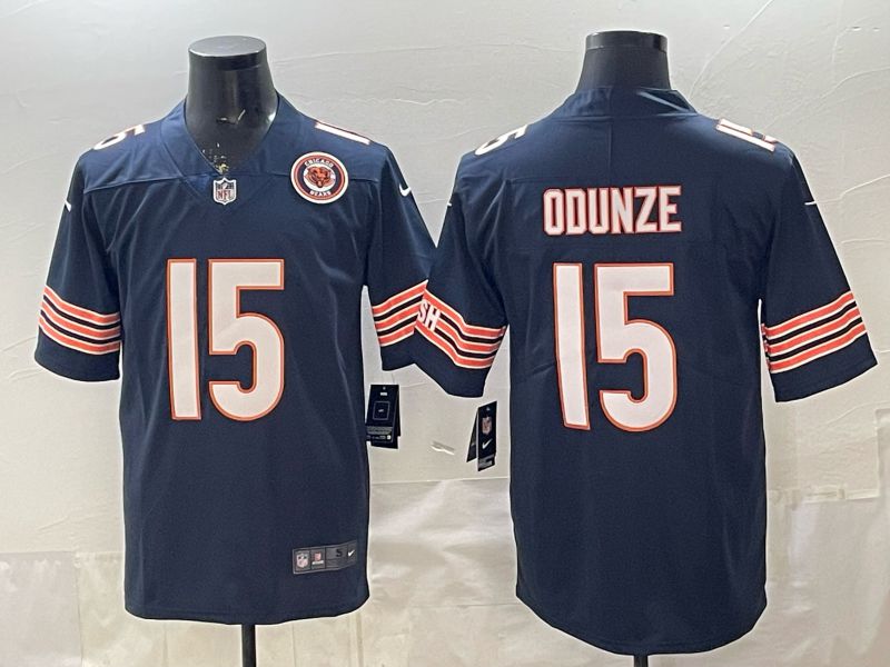 Men 2026 Chicago Bears #15 Odunze blue 2th generation Nike Limited NFL Jersey style 005
